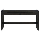 Leandro 2-drawer Home Office Writing Desk Burnished Black - 800790