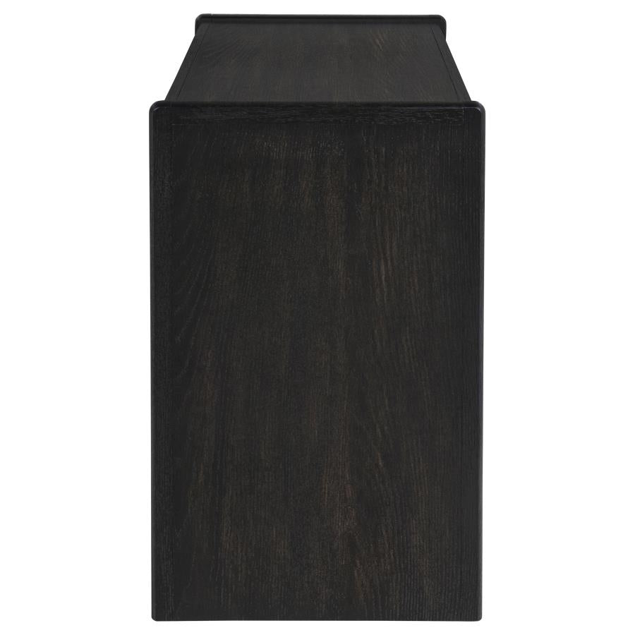 Leandro 2-drawer Home Office Writing Desk Burnished Black - 800790