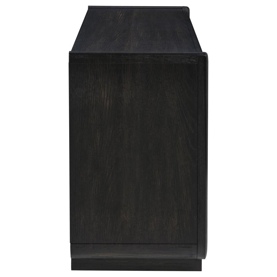 Leandro 2-drawer Home Office Writing Desk Burnished Black - 800790