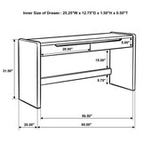 Leandro 2-drawer Home Office Writing Desk Burnished Black - 800790