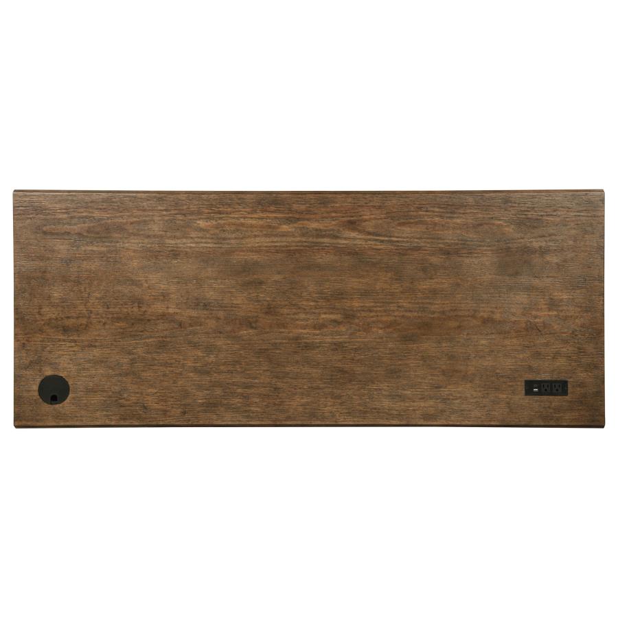 Altidore 68-inch 7-drawer Executive Home Office Desk Distressed Brown - 800795