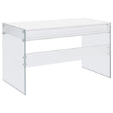 Dobrev 48-inch 2-drawer Writing Desk White High Gloss - 800829