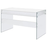 Dobrev 48-inch 2-drawer Writing Desk White High Gloss - 800829