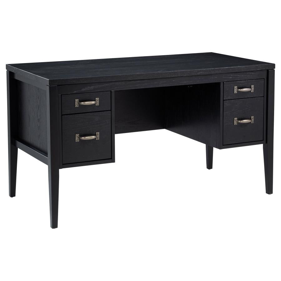 Graham 54-inch 4-drawer Double Pedestal Lift Top Computer Desk Black - 800866