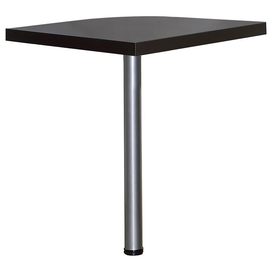 Skylar L-Shape Desk with Mobile File Cabinet Cappuccino - 800891-S4