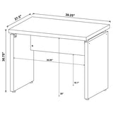 Skylar L-Shape Desk with Mobile File Cabinet Cappuccino - 800891-S4
