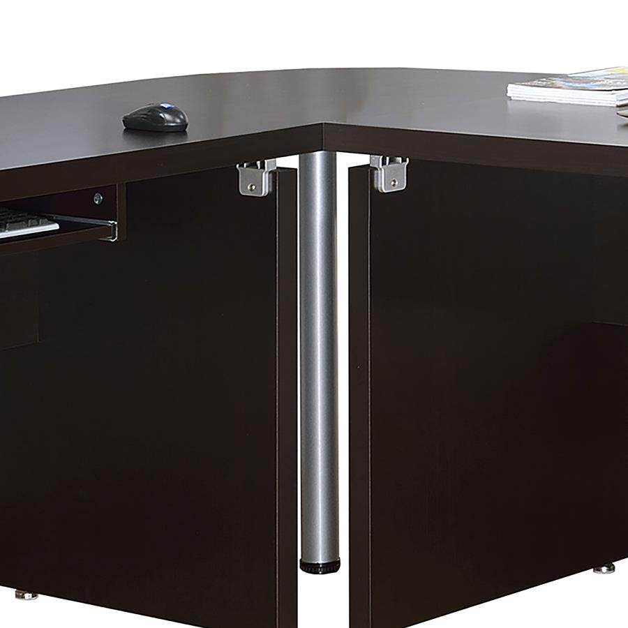 Skylar 83-inch L-Shaped Office Computer Desk Cappuccino - 800891L