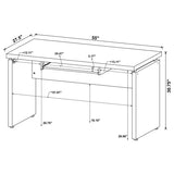 Skylar 55-inch Computer Desk with Keyboard Drawer Cappuccino - 800891