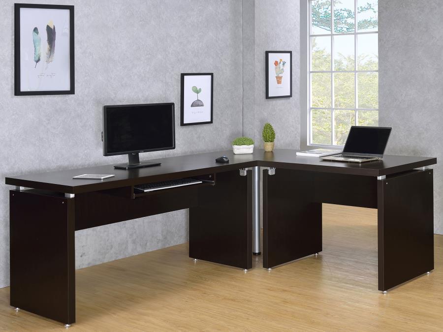 Skylar 55-inch Computer Desk with Keyboard Drawer Cappuccino - 800891