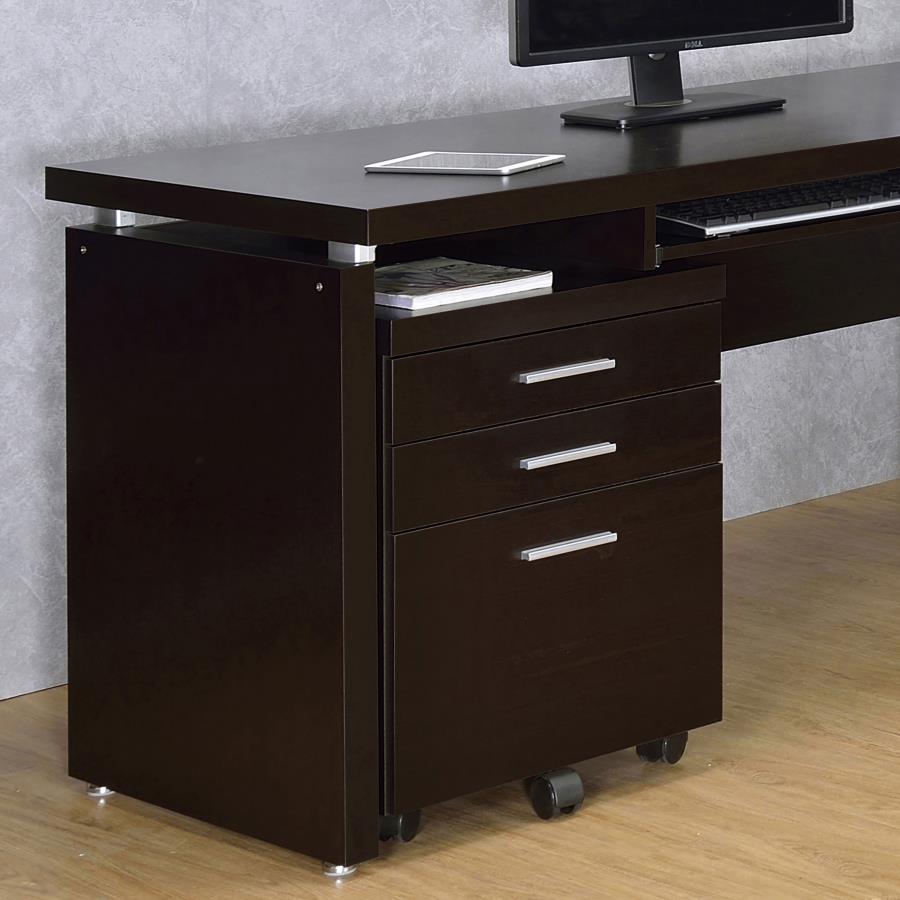 Skylar 3-drawer Home Office Mobile File Cabinet Cappuccino - 800894
