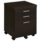 Skylar 3-drawer Home Office Mobile File Cabinet Cappuccino - 800894