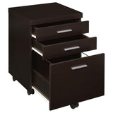 Skylar 3-drawer Home Office Mobile File Cabinet Cappuccino - 800894