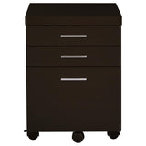 Skylar 3-drawer Home Office Mobile File Cabinet Cappuccino - 800894