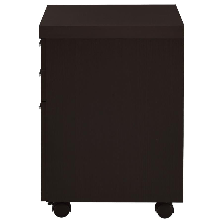 Skylar 3-drawer Home Office Mobile File Cabinet Cappuccino - 800894
