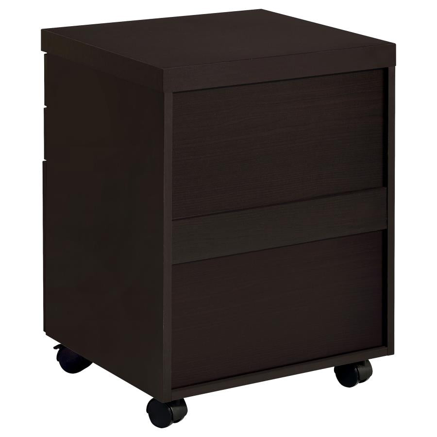 Skylar 3-drawer Home Office Mobile File Cabinet Cappuccino - 800894