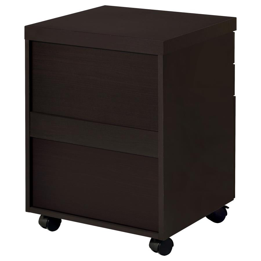 Skylar 3-drawer Home Office Mobile File Cabinet Cappuccino - 800894