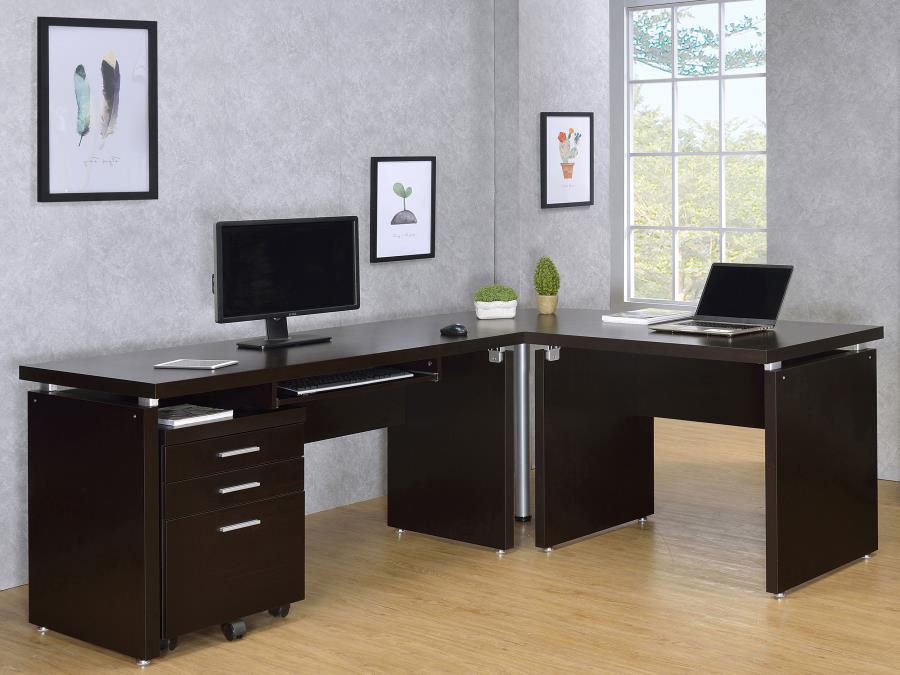 Skylar 3-drawer Home Office Mobile File Cabinet Cappuccino - 800894