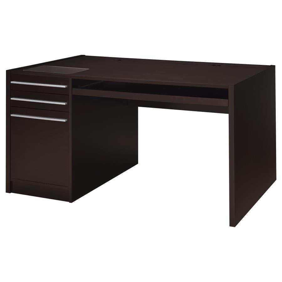 Halston 60-inch 3-drawer Office Computer Desk Cappuccino - 800982