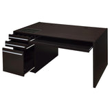 Halston 60-inch 3-drawer Office Computer Desk Cappuccino - 800982