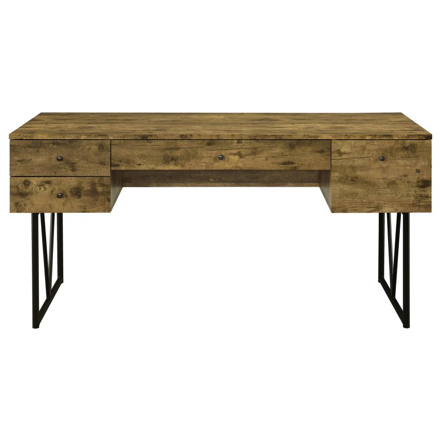 Analiese 63-inch 4-drawer Writing Desk Rustic Nutmeg - 800999