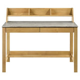Besler 47-inch SmartTop Writing Desk with Shelf Cement and Natural - 801075