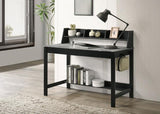 Besler 47-inch SmartTop Writing Desk with Shelf Grey Stone and Black - 801076