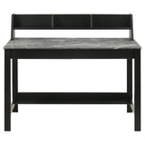 Besler 47-inch SmartTop Writing Desk with Shelf Grey Stone and Black - 801076