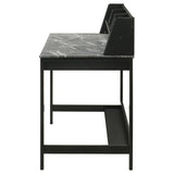 Besler 47-inch SmartTop Writing Desk with Shelf Grey Stone and Black - 801076