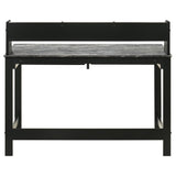 Besler 47-inch SmartTop Writing Desk with Shelf Grey Stone and Black - 801076
