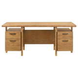 Roldan 69-inch 4-drawer Computer Desk with File Drawer Light Ash - 801115