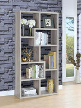 Theo 71-inch 6-shelf Bookshelf Grey Driftwood - 801137