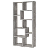 Theo 71-inch 6-shelf Bookshelf Grey Driftwood - 801137