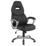 Bruce Upholstered Adjustable Home Office Desk Chair Black - 801296