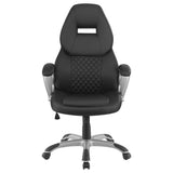 Bruce Upholstered Adjustable Home Office Desk Chair Black - 801296