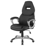 Bruce Upholstered Adjustable Home Office Desk Chair Black - 801296