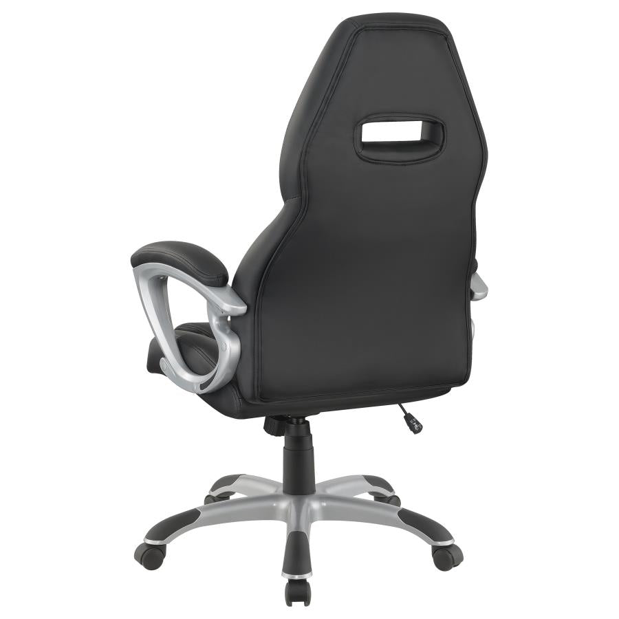 Bruce Upholstered Adjustable Home Office Desk Chair Black - 801296