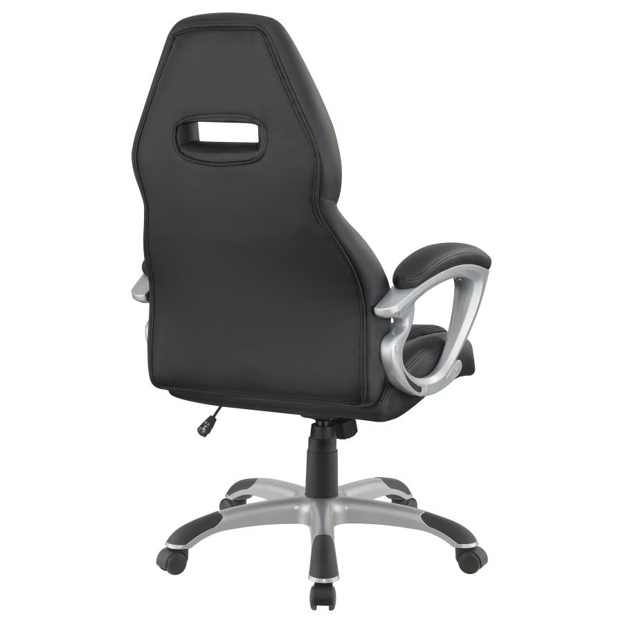 Bruce Upholstered Adjustable Home Office Desk Chair Black - 801296