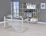 Elmer 63-inch 5-shelf Bookshelf Clear and Chrome - 801304
