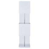 Baxter 67-inch 4-shelf Bookshelf White and Chrome - 801418