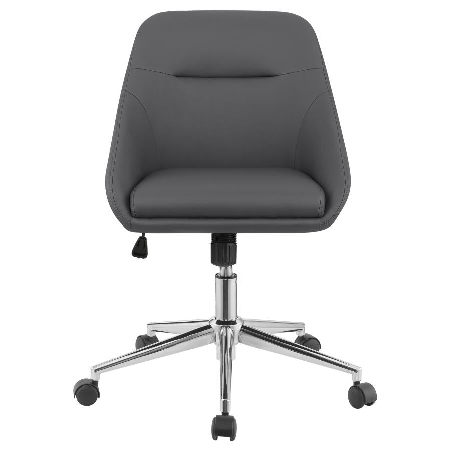 Jackman Upholstered Adjustable Home Office Desk Chair Grey - 801422