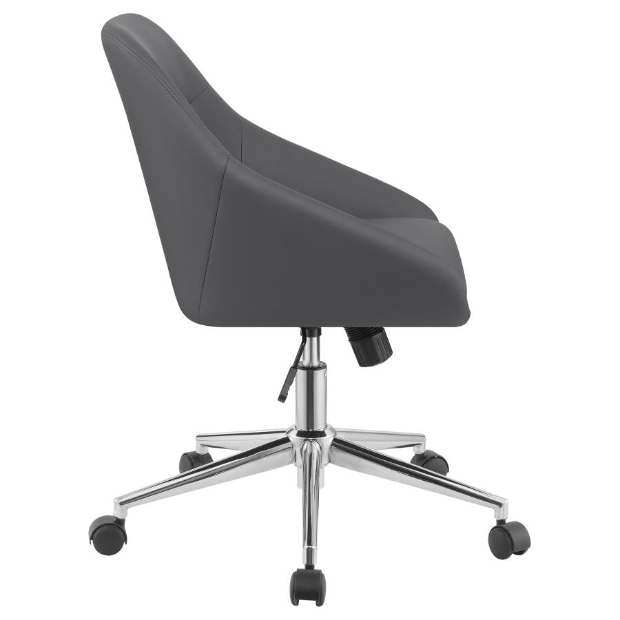 Jackman Upholstered Adjustable Home Office Desk Chair Grey - 801422