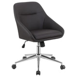 Jackman Upholstered Adjustable Home Office Desk Chair Brown - 801426