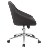 Jackman Upholstered Adjustable Home Office Desk Chair Brown - 801426
