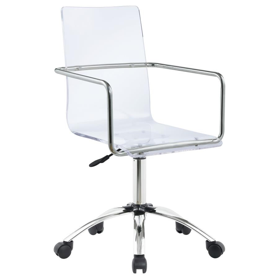 Amaturo Acrylic Adjustable Home Office Desk Chair Clear - 801436