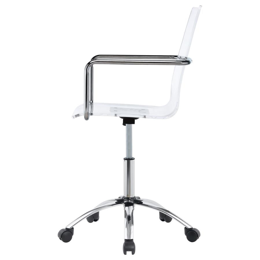 Amaturo Acrylic Adjustable Home Office Desk Chair Clear - 801436