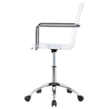 Amaturo Acrylic Adjustable Home Office Desk Chair Clear - 801436