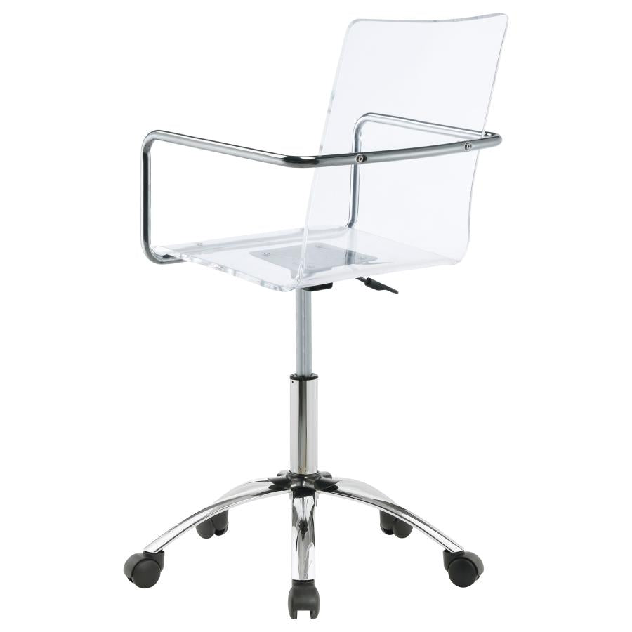 Amaturo Acrylic Adjustable Home Office Desk Chair Clear - 801436