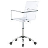 Amaturo Acrylic Adjustable Home Office Desk Chair Clear - 801436