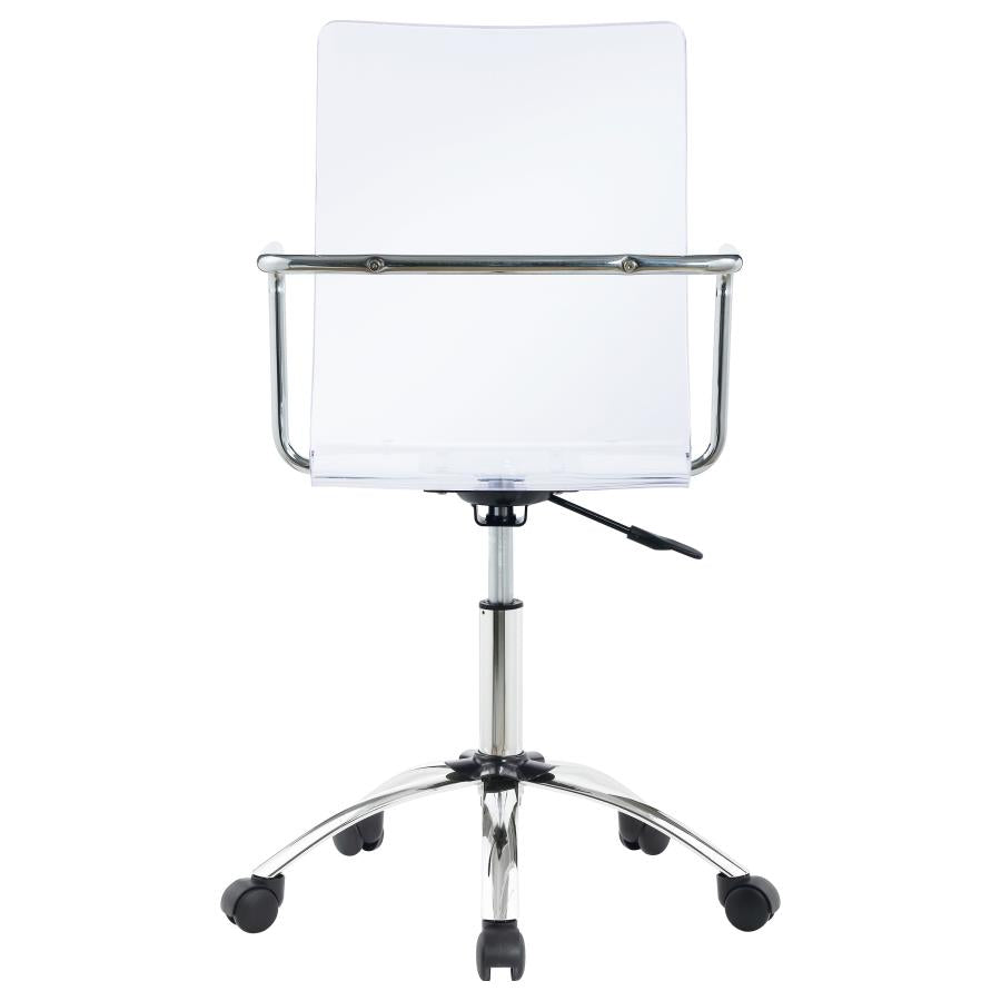 Amaturo Acrylic Adjustable Home Office Desk Chair Clear - 801436