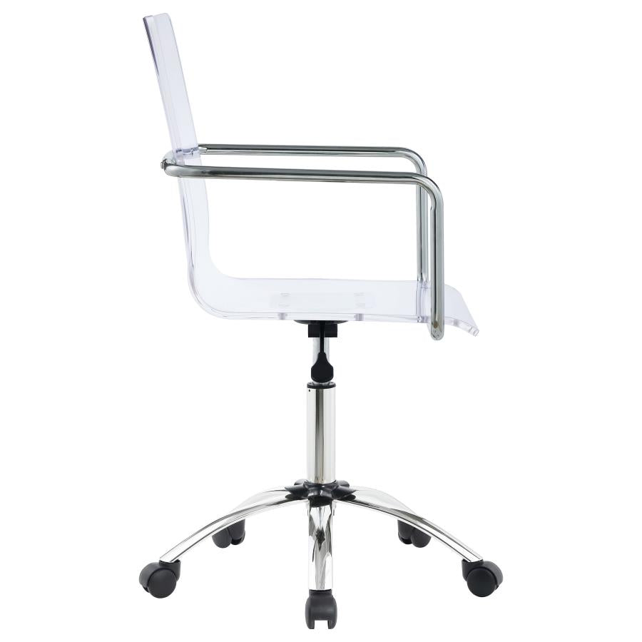 Amaturo Acrylic Adjustable Home Office Desk Chair Clear - 801436